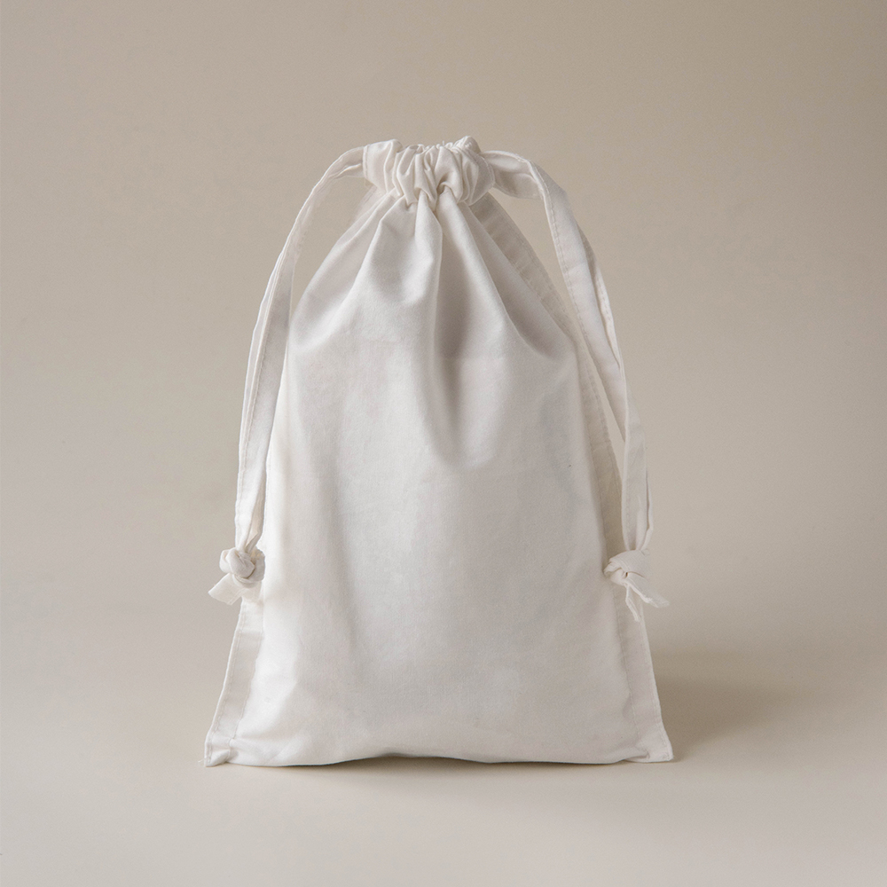 Hotel-DDR04-Custom Logo 100% Cotton Double Drawstring Pouch